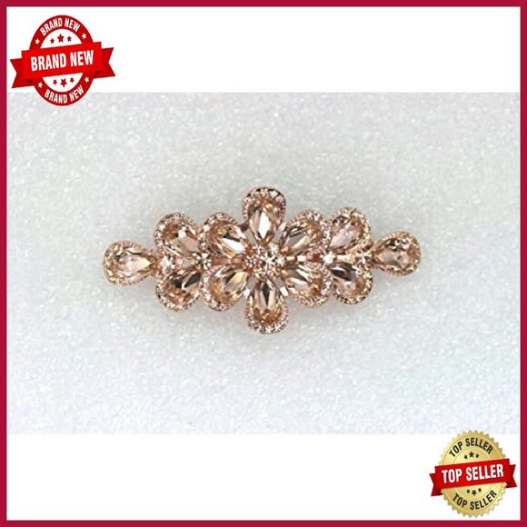 Rhinestone Crystal Floral Hair Barrette Clip 3\